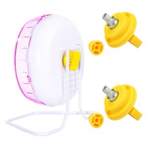 DEQIX Easy To Install Hamster Running Wheel Bearing Silent Plastic/Stainless Steel Hamster Wheel Accessories Practical Orange Hamster Bearing Shaft Nut For Guinea Pig