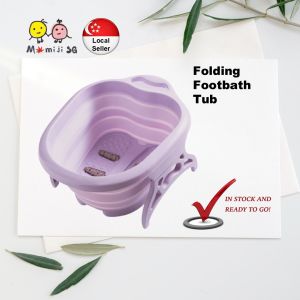 Foldable FootBath Tub with Massage Rollers (Purple) / Foot Basin / Herbal Foot SPA / Foot Massage Bucket 折叠泡脚桶 - 紫色