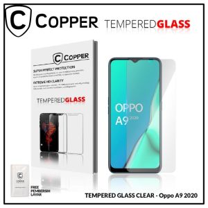 Oppo A9 2020 - COPPER TEMPERED GLASS FULL CLEAR Anti Gores