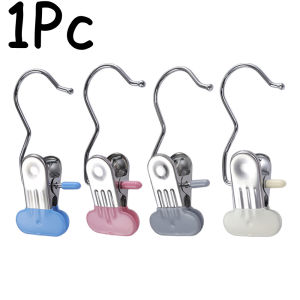 【On Sale】5Pcs Portable Colorful Stainless Steel Anti-slip Clip Space Saving Storage Clip with Hook