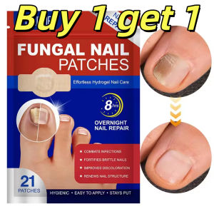 【Buy 1 get 1 】21Pcs/Bag Antifungal Nail Treatment Patches for Damaged Nails Available both day and night