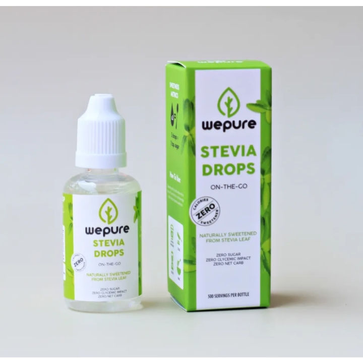 Wepure Stevia Drops Zero Calorie Natural Pure Liquid Stevia Sweetener