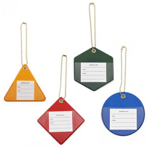 Round Travel Luggage Label Hanging Label Suitcase Identifier With Name Yellow Round Travel Accessory