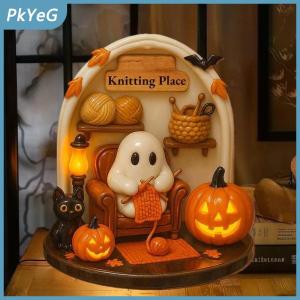 PkYeG Dễ Thương Đọc Ma Halloween Ma Đồ Trang Trí 2D Phẳng Acrylic Mặt Dây Chuyền Halloween Treo Trang Trí Nội Thất