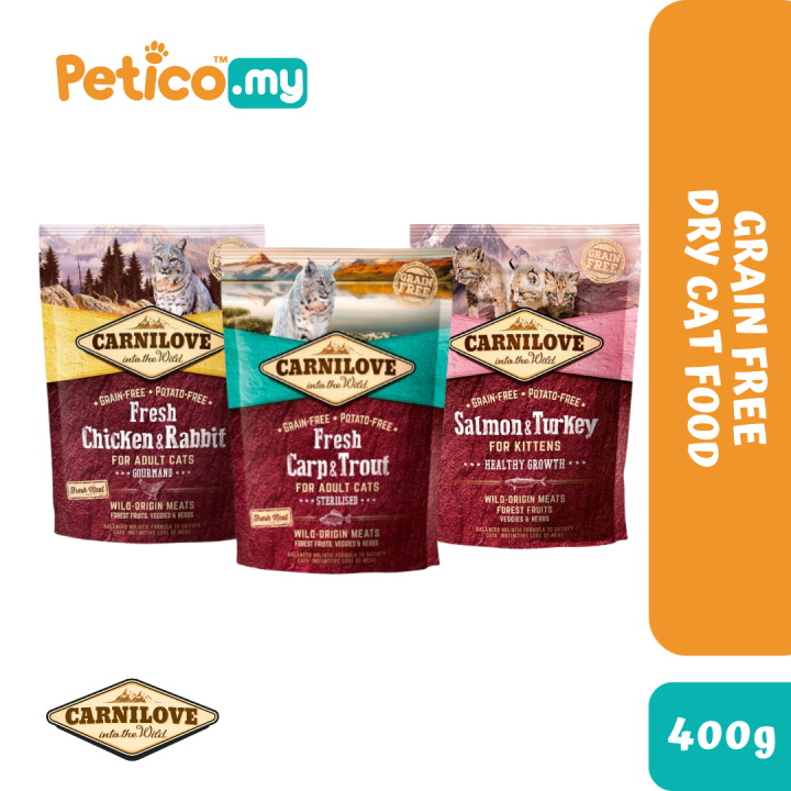 Carnilove 400g Dry Cat Food (Fresh Carp/ Chicken /Salmon & Turkey) Lazada