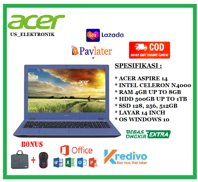 1tb Hdd Acer 4gb Ram 1tb Acer Aspire ES1-533/N4200/4GB Ram/1TB HDD