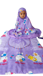 MUKENA ANAK USIA 2-10 TAHUN MOTIF HELLO KITTY LENGKAP TAS DAN SAJADAH BAHAN KATUN