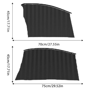 4Pcs/Set Universal Car Side Window Sunshade Curtain Magnetic Retractable Sliding Track Design UV Protection Heat Insulation Privacy Sunscreen Auto Window Cover