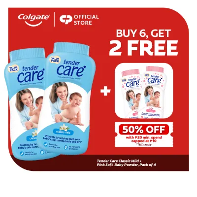 [BUY 2 FREE 2] Tender Care Classic Mild + Assorted Tender Care Baby Powder 200g Assorted Bundle of 4
