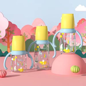 Bình Sữa PP cổ hẹp Kichilachi có quai cầm không BPA 140ml / 200ml / 260ml