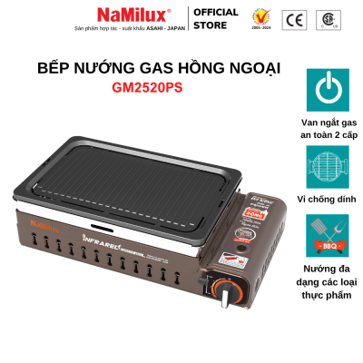Bếp Nướng Gas Hồng Ngoại NaMilux I Đa Năng, Chống Dính I Bảo Hành 12 Tháng I Hàng Chính Hãng