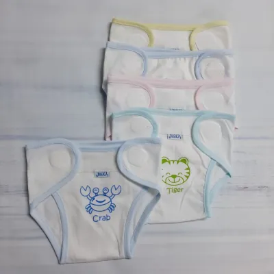 Tã Dán Trắng Viền Màu Jou/Size 1-3 Cho Bé Sơ Sinh Đến 9Kg/Chất Vải 100%Cotton/Mềm Mịn Thấm Hút Tốt/Tã Dán Sơ Sinh/Tã Vải