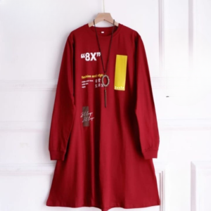 Tunik Wanita Lengan Panjang Aluna Tunik Bahan Kaos Katun Combed Apk Sablon Tunic Wanita Oversize Kekinian