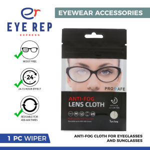 ProSafe Anti-Fog/Bacterial Microfiber Wiper/Cloth Accessories for Eyeglasses/Sunglasses (600 uses lasts for 24-72hours usable up to 24months) | EYE REP Express
