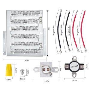 Bộ Lò xo nhiệt máy sấy SPEEDQUEEN kèm 2 rơle dây điện và vít