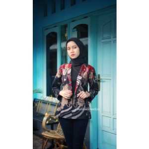 blazer jaz katun premium blazer model terbaru pakaian kerja wanita ready ukuran jumbo