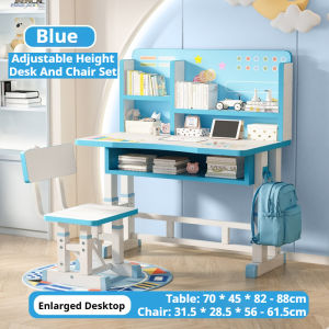LALA Kids Tables & Sets Adjustable Study Desk With Chair Meja Belajar Kanak-Kanak Adjustable Cute pattern Environmentally Friendly Board兒童學習桌