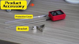 Digital Candy with Pot Clip Backlight LCD 8" Long Probe Temperature Alarm ℃ / ℉   Switch Instant Read Kitchen for Cooking Baking and Candy Making