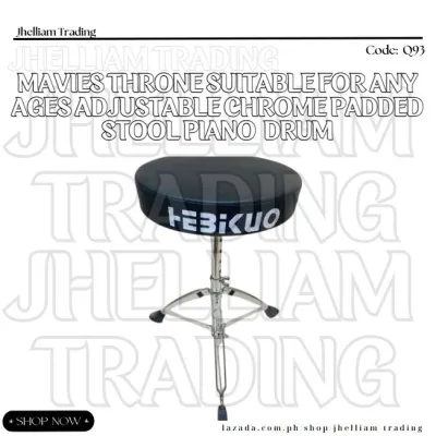 Mavies Drum Throne New Look suitable for any ages Adjustable Chrome Padded Stool Piano Drum Code: Q91 / Q93 / Q95