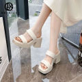 BRONSKI Sandals For Women With Heels Block Heels High Heels For Women 7CM. 