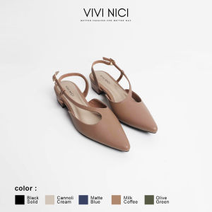 VIVI NICI - Eliza Sepatu Sandal Mules Wanita Hak 3 Cm