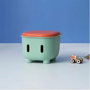 กล่องเก้าอี้ กล่องนั่งได้ ประหยัดเนื้อที่ รับน้ำหนักได้ 50 KG กล่องเก็บของ กล่องใส่ของเล่น ลายน่ารัก