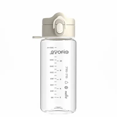 Evorie Tritan Kids Drinking Spout Water Bottle Mug flip cap with lock for 2 - 8 years old 380mL EN14350 certified