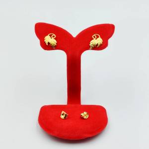 ต่างหูทอง ต่างหู ต่างหูใบไม้ ต่างหูมงคล สินค้าขายดี ชุบเศษทองเยาวราช ชุบทอง100% งานฝีมือจากช่างเยาวราช ขนาดยาว1.5cm. กว้าง1cm