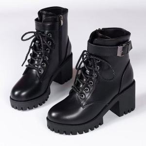 Fashionable british style high-heeled martin boots for women | Womens high heel boots | European and american style