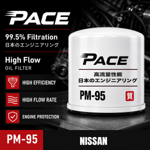 PACE Nissan High Flow Oil Filter Almera Latio Serena X-Trail Grand Livina Sylphy Teana