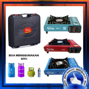 Kompor Gas Pendaki / Kompor Gas Portable SNI MYVO 2 IN 1 MKP-01 Tungku Camping Hiking - Hitam