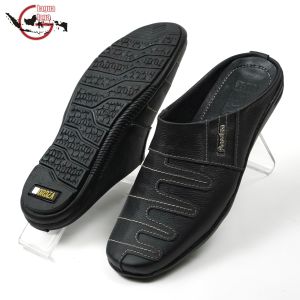 Sepatu Sendal Pria Bustong Kulit Sandal Bustong Rajut Malaga BKT01