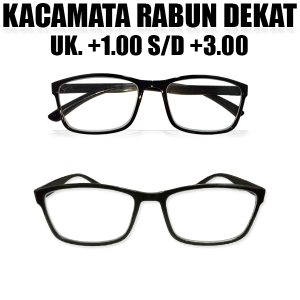 Kacamata Baca Kotak Plus Untuk Pria Dan Wanita Kacamata Full Plus Ukuran Lensa +1.00 sampai +3.00