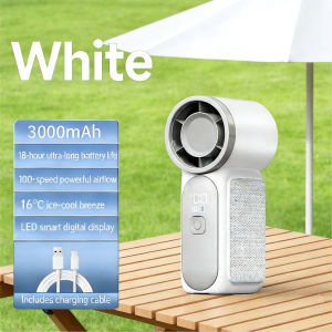 Ice Cooling Fan with Refrigeration Portable Turbo Fan Small Wind Cannon Rechargable Mini Fan 4800mAh