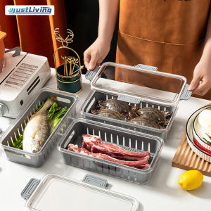 JustLiving Hộp Đựng Kín Trong Tủ Lạnh Có Thể Xếp Chồng Hộp Bảo Quản Tươi Rau Củ Quả Trái Cây Thú Cưng Phân Loại Hộp Đựng Hải Sản Giữ Tươi Trong Tủ Đông 2L Hộp Sắp Xếp Thực Phẩm Nhà Bếp