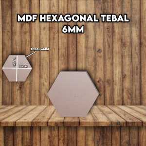 [NEW] Kayu MDF bentuk HEXAGONAL ukuran +-20 cm tebal 6mm