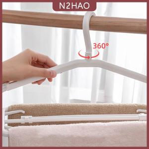N2HAO Nhựa quần áo móc áo với clip tiết kiệm không gian Khả năng mở rộng T-SHIRT váy áo Khăn Phụ Kiện Móc áo cho nhà tủ quần áo ban công