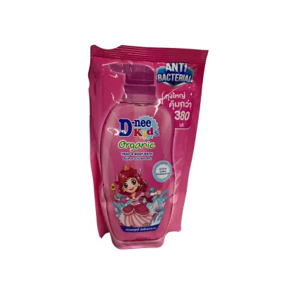 D-nee Kids สบู่เหลวอาบและสระ ดีนี่ คิดส์ แบบถุงเติม ขนาด 380 มล. [แพ็คคู่/เดี่ยว]