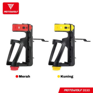 Motowolf Tempat Botol Minum Motor Stang Sepeda Spion Flexible