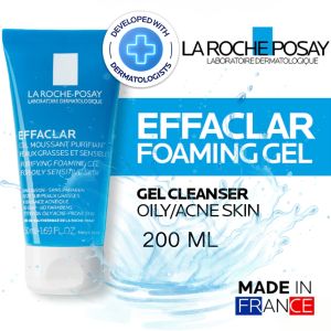 La Roche Posay Effaclar Foaming Gel Cleanser 200ml - Facial Wash of Acne/ Oily Skin Wash 100% Ori