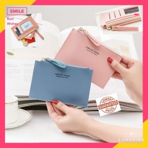 Korean Style Ladies Zipper Leather Small Wallet Tassel Coin Purse Clutch Beg Dompat Wanita Fashion Accesseries lLong PURSE Women Purse women bag luxury clutches wallet card holder backpack zipper coin purse forever young pu leather purse