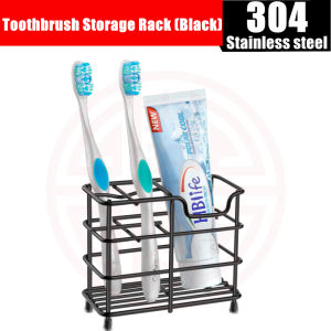 304Stainless steel wall mount toothbrush holder 3 position Self-adhesive tooth brush shelf Organizer bathroom accessories