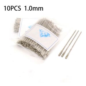 10pcs Mata Bor Lapis Berlian 1 mm - 2.0mm Untuk Melubangi Kaca / Ubin / Perhiasan