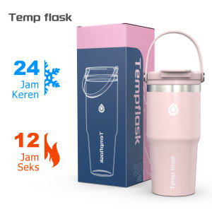 Tempflask 20oz/30oz Vakum Terisolasi Tumbler Botol Air Stainless Steel Botol Air Kapasitas Besar Mug Mobil Membawa Cangkir Termoflask Panas Dan Dingin