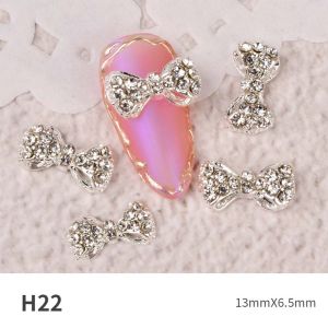 ERYRG 5Pcs 3D Bowknots Super Flash Diamond Glass Stone Crystal Bow Nail Rhinestones Nail Jewelry DIY Nail Art Decorations