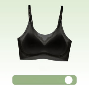 【SINGABRALETTE】Wireless Jelly Bra Seamless Push Up Bra Women Soft Support Letter Straps Anti Sagging U-Shaped Cooling Breathable Underwear
