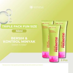 [PAKET 3PCS] EMINA Bright Stuff Prebiotic Tranexamic Acid Facial Cleanser 50ml / 100ml