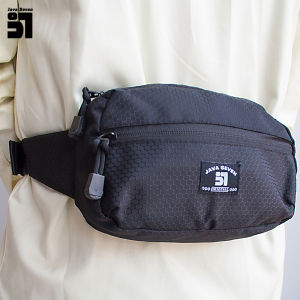 JAVA SEVEN Tas pinggang pria weistbag / berbahan ribstop / Hitam TOJ 005