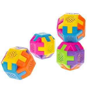 MAINAN ANAK Edukasi Belajar Bermain Bola Puzzle KERINCINGAN Edukatif Bongkar Pasang Motorik BALL Segi 6 Pcs