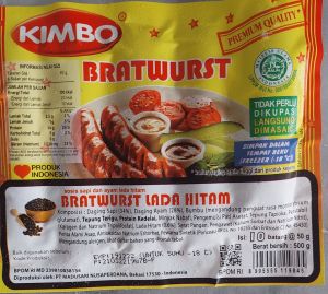 KIMBO SOSIS MINI RASA LADA HITAM ISI 10 500GR